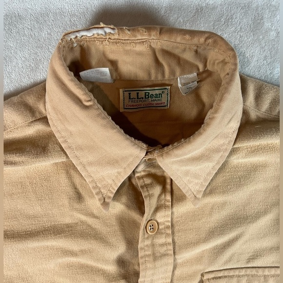 L.L. Bean Size 16 (Men’s Medium) Vintage Made in USA Chanois Cloth Workshirt VTG - Picture 7 of 13
